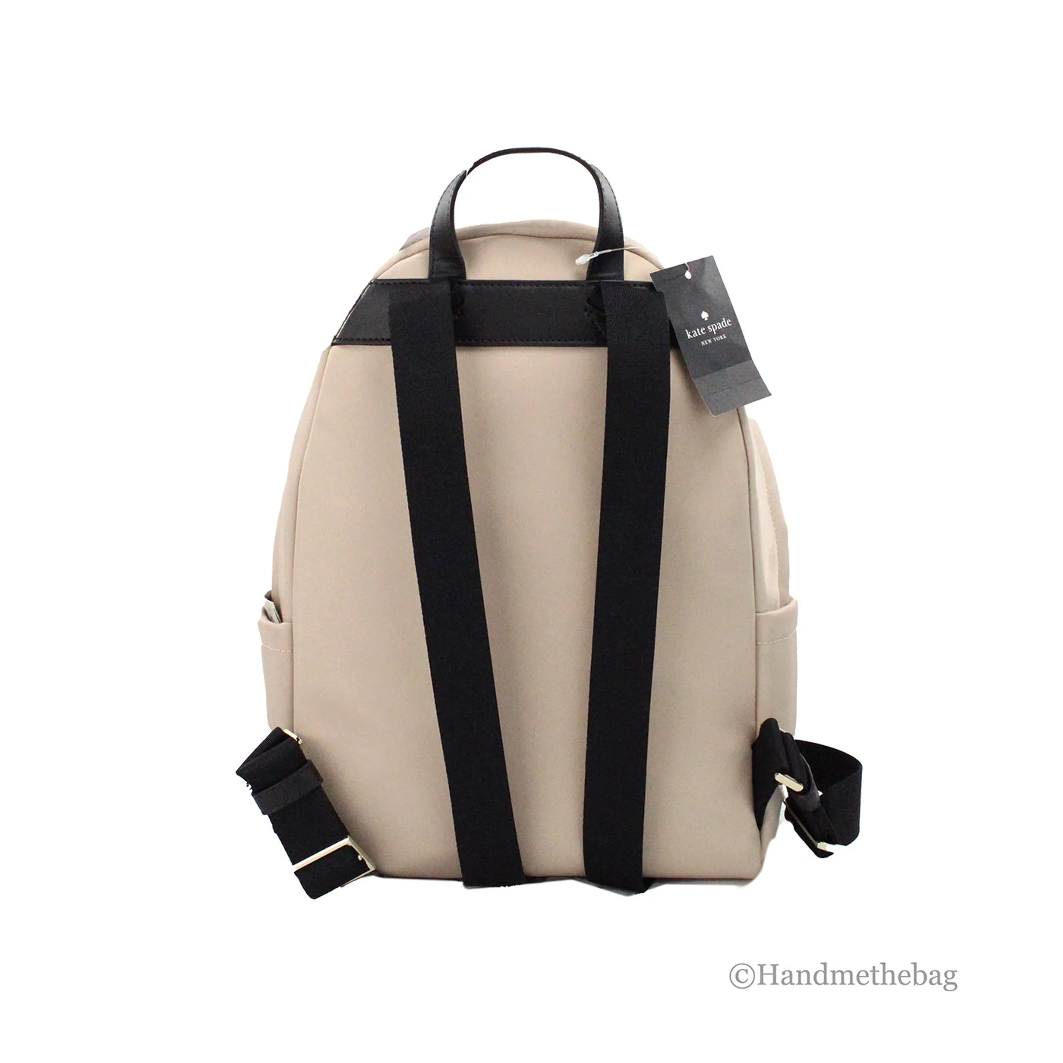 Kate Spade Medium Warm Beige Nylon Backpack