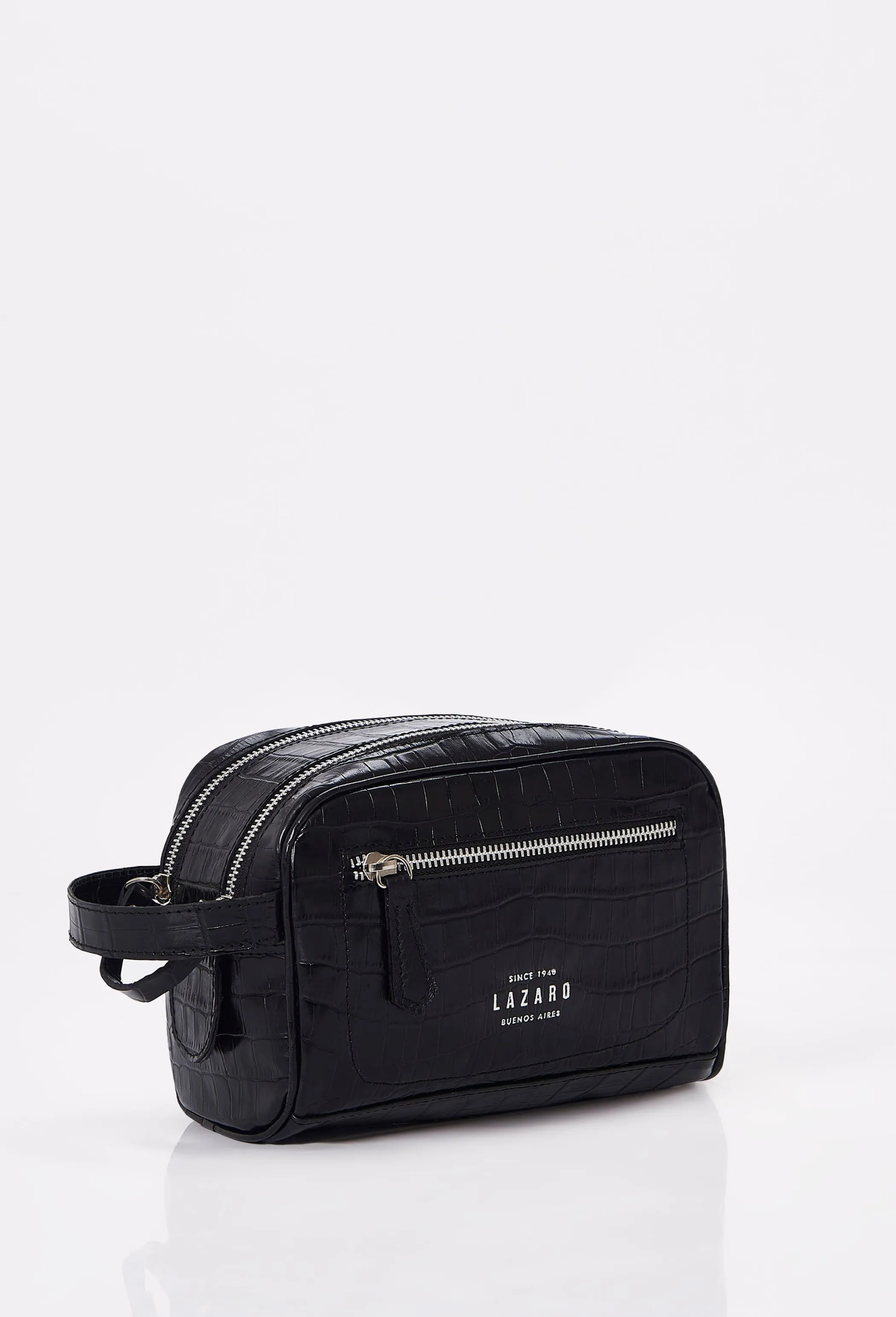 Leather Toiletry Bag With Zipper