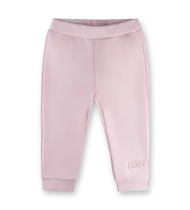 Logo-Appliqué Cotton Pants Rosa