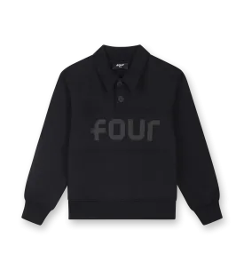 Logo Polo Sweater Black