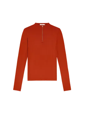 Men’s Activewear 2.0 Zipped Long Sleeve Top—jasper red