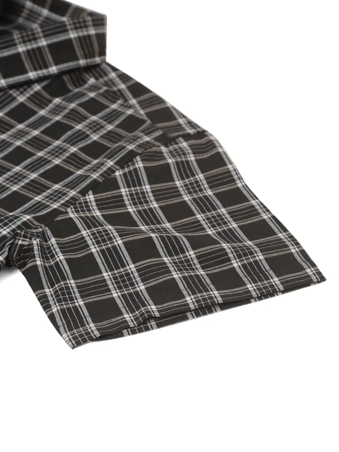 Men'S Cotton Checked Half Sleeve Formal Shirts