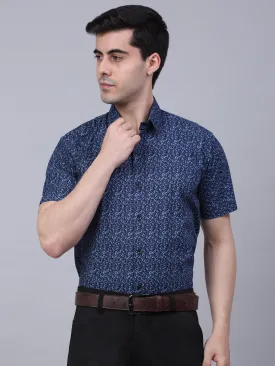 Men'S Cotton Half Sleeve Printed Formal Shirts