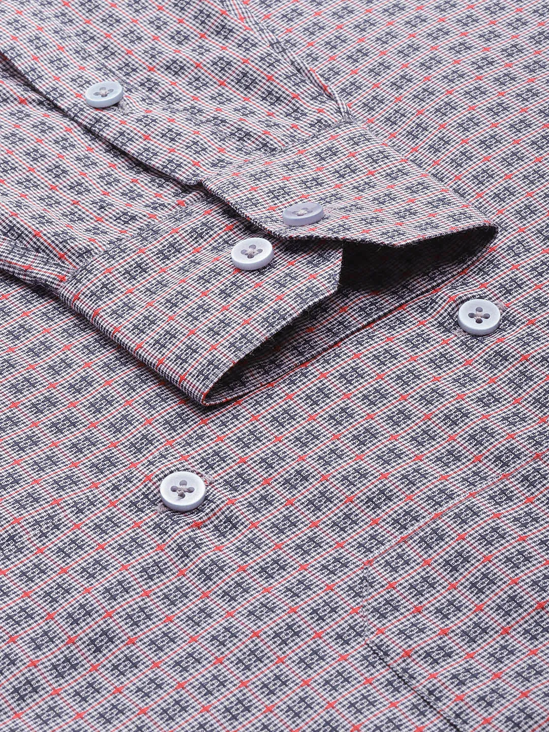 Men'S Cotton Micro Checked Formal Shirts