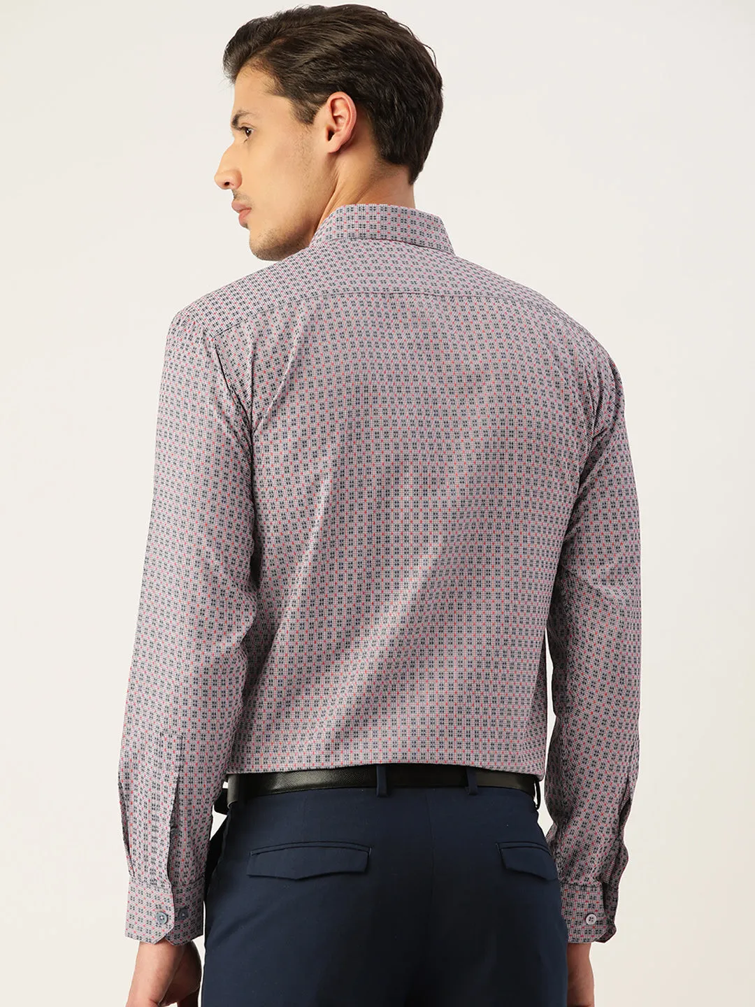 Men'S Cotton Micro Checked Formal Shirts