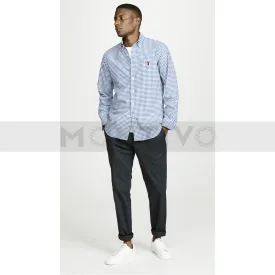 NXT Gingham Oxford Light Blue Slim Fit Shirt