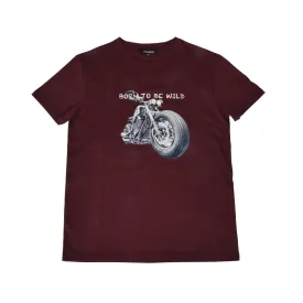 Polargear - BORN TO BE WILD - Graphic T-Shirt - Burgundy