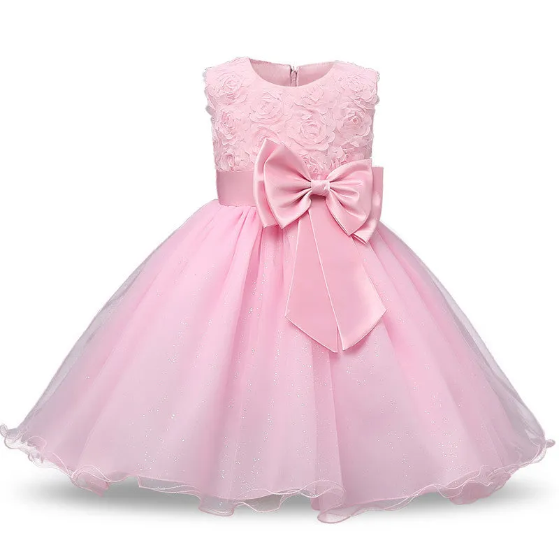 Princess Flower Girl Dress Summer 2017 Tutu Wedding Birthday Party Dresses For Girls Children's Costume Teenager Prom Designs