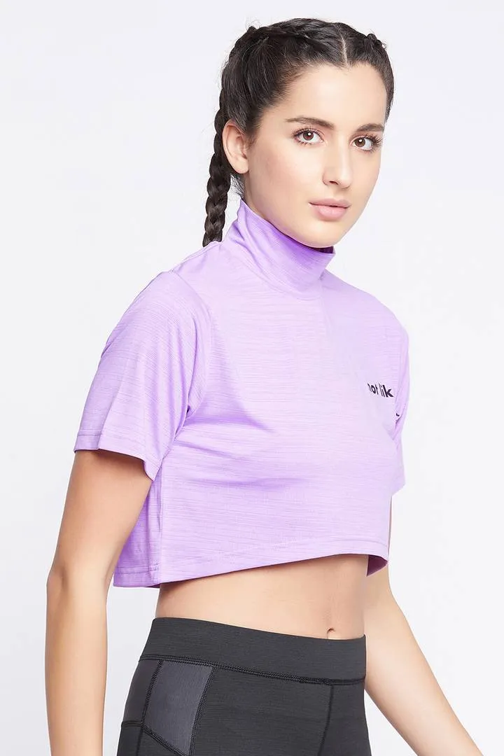 Purple   Sports Crop Top