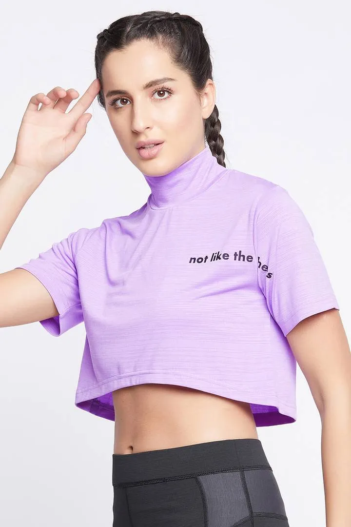 Purple   Sports Crop Top