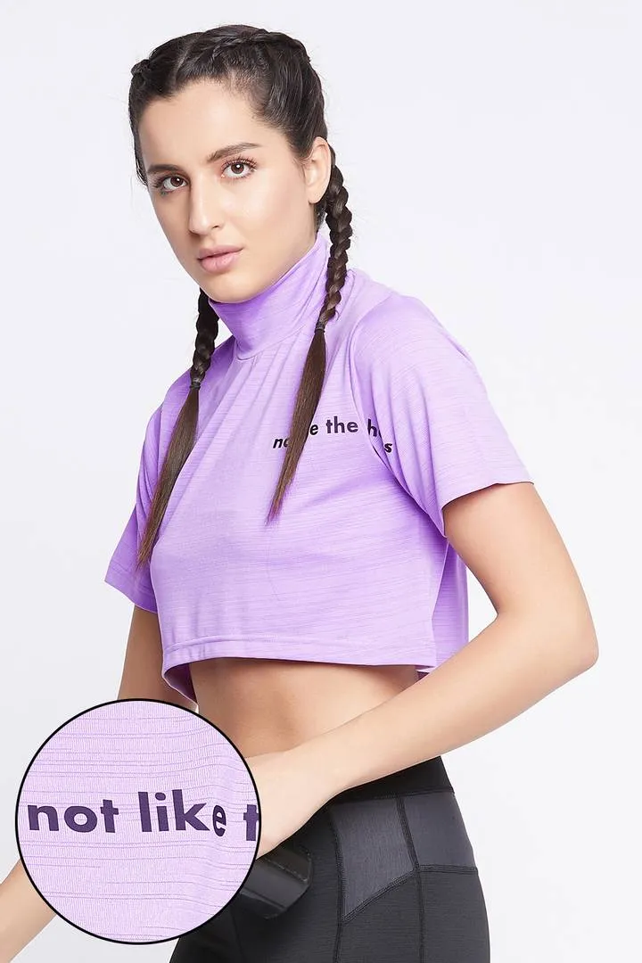 Purple   Sports Crop Top