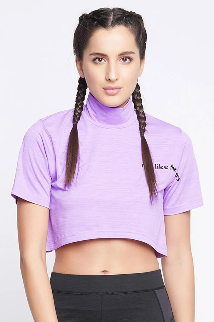 Purple   Sports Crop Top