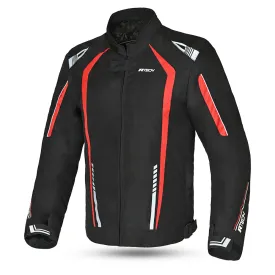 R-TECH Marshal Motorcycle Touring Textile Jacket Men Black Red