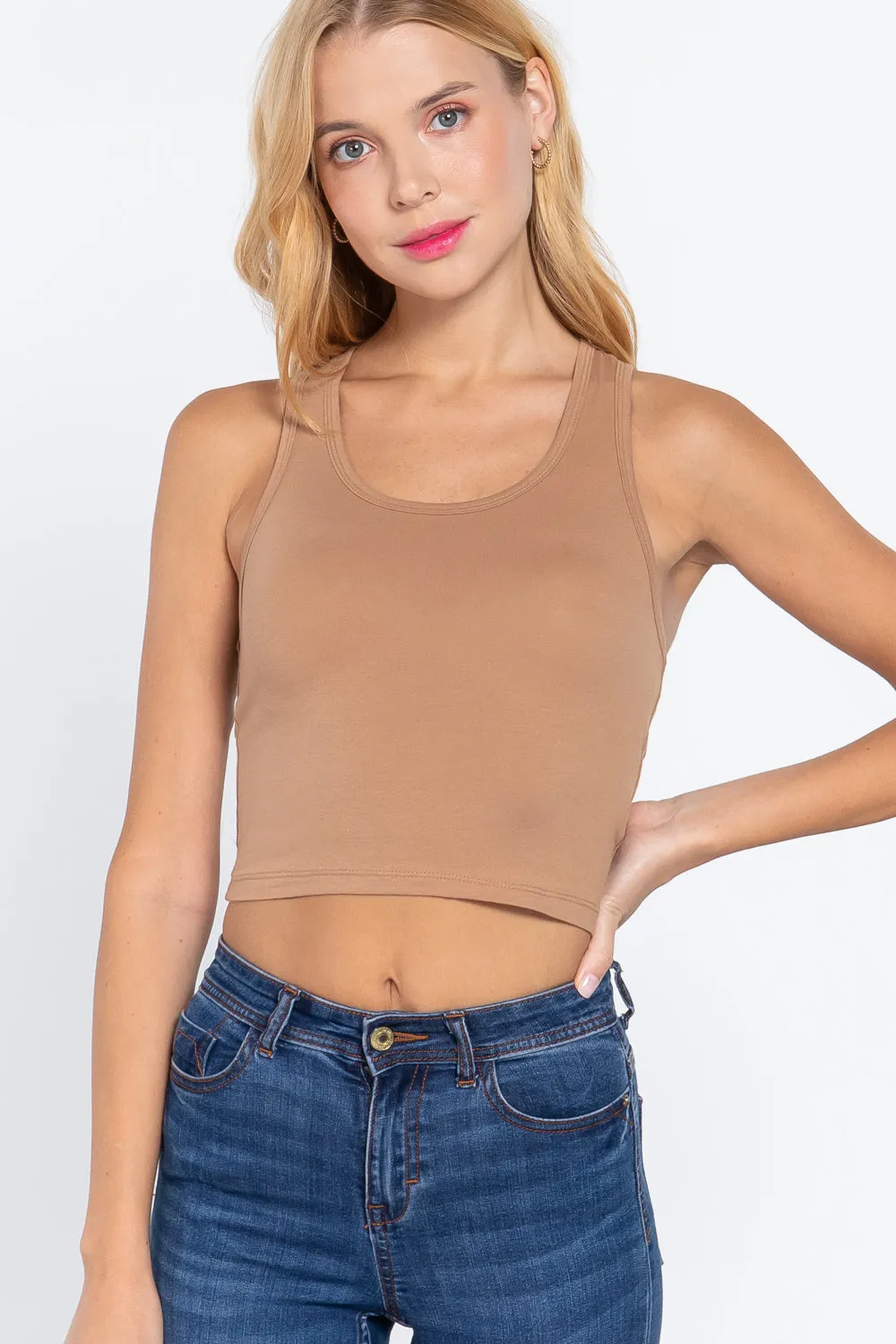 Racerback Crop Tank Top