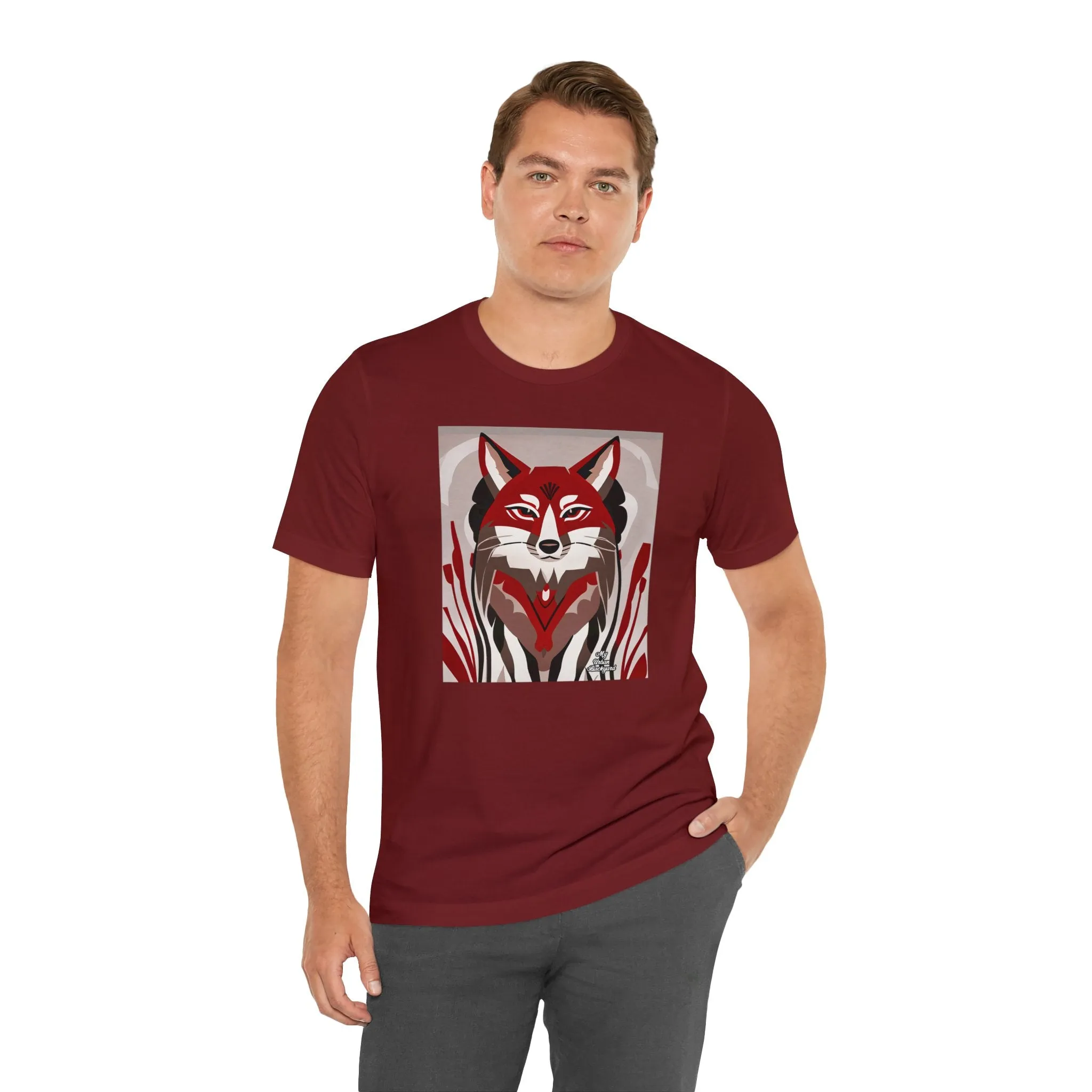 Red Coyote, Soft 100% Jersey Cotton T-Shirt, Unisex, Short Sleeve, Retail Fit