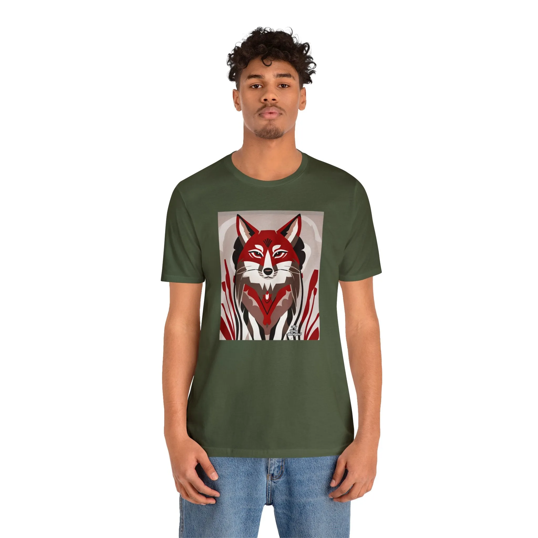 Red Coyote, Soft 100% Jersey Cotton T-Shirt, Unisex, Short Sleeve, Retail Fit