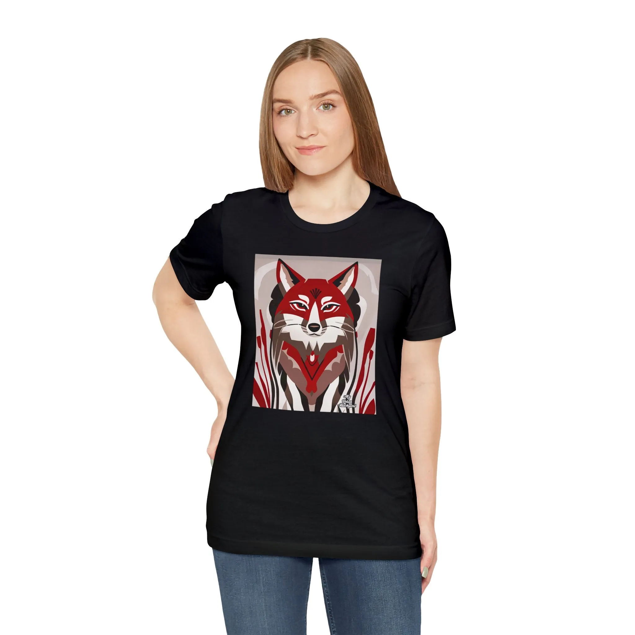 Red Coyote, Soft 100% Jersey Cotton T-Shirt, Unisex, Short Sleeve, Retail Fit