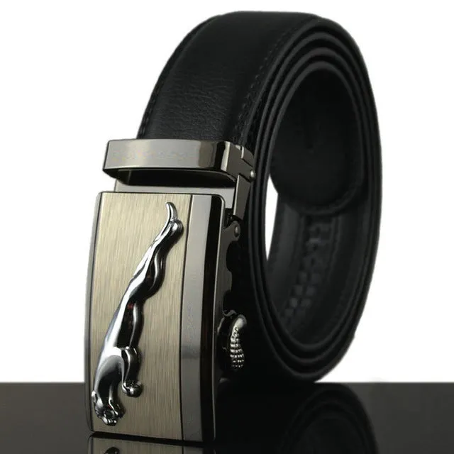 REGITWOW Fashion Designers Men Automatic Buckle Leather luxury Belts Business Male Alloy buckle Belts for Men Ceinture Homme