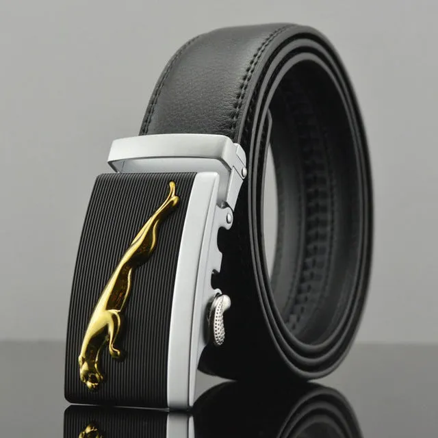 REGITWOW Fashion Designers Men Automatic Buckle Leather luxury Belts Business Male Alloy buckle Belts for Men Ceinture Homme