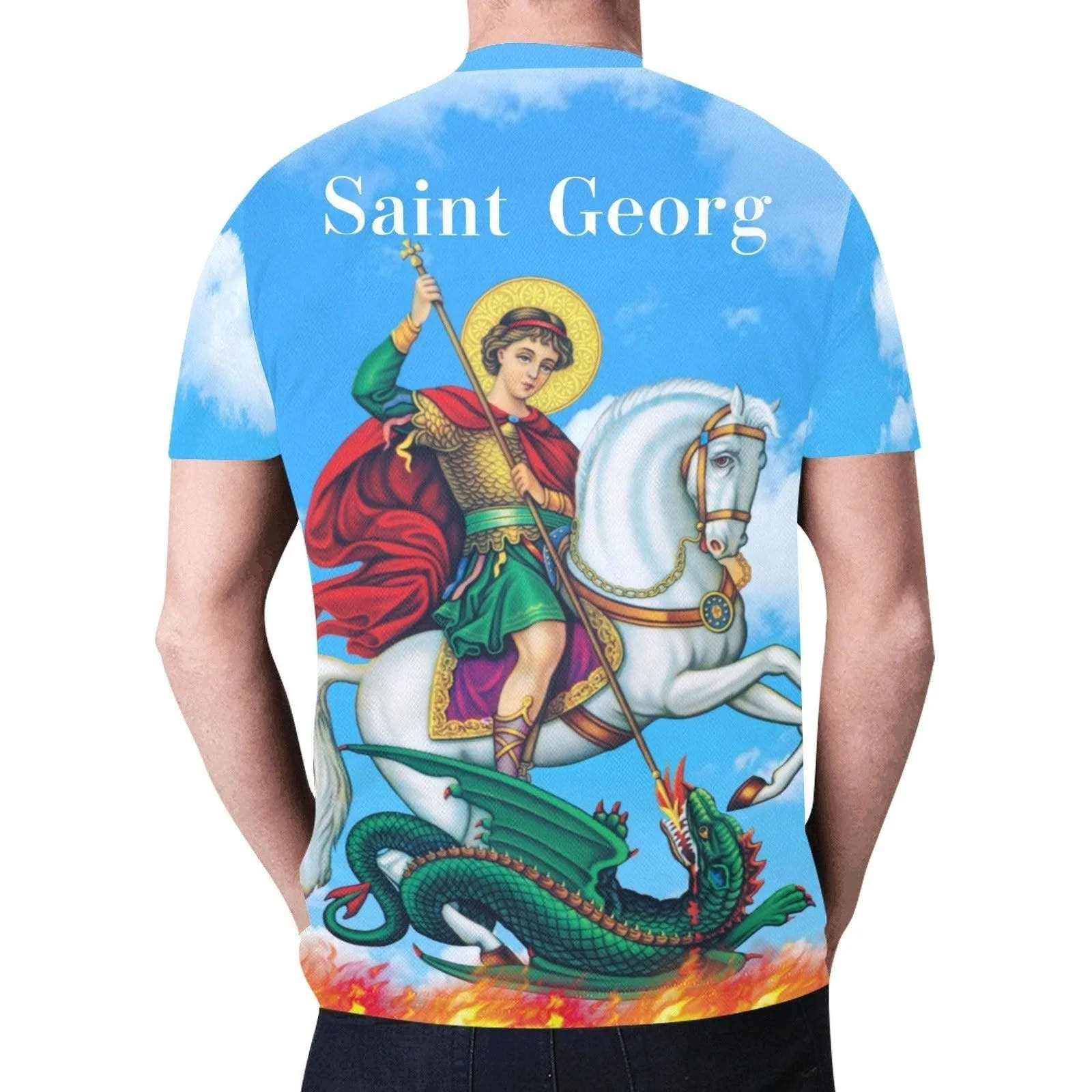 Saint Georg church  men t-shirt sky blue cloud New All Over Print T-shirt for Men