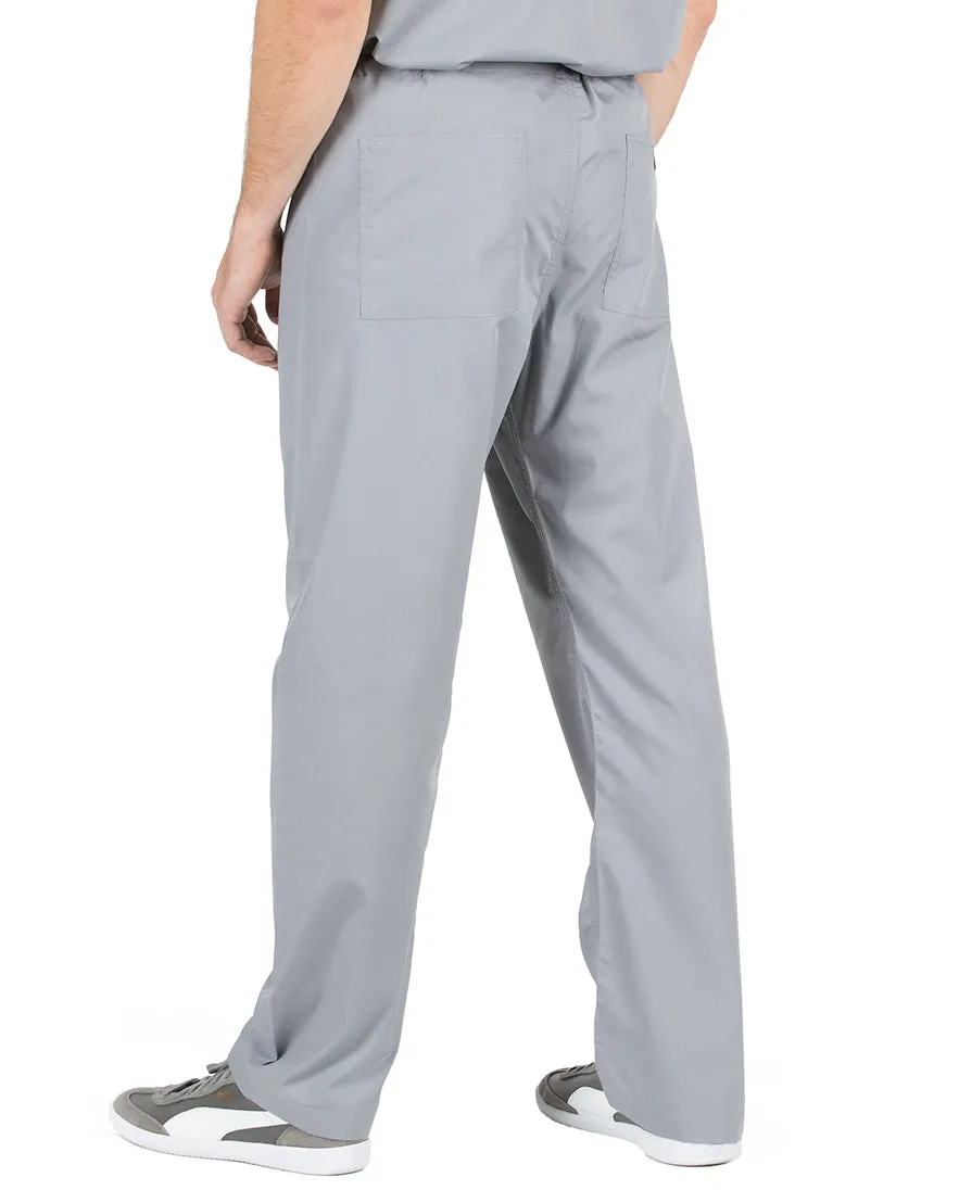 Small Petite Slate Grey David Simple Scrub Pants