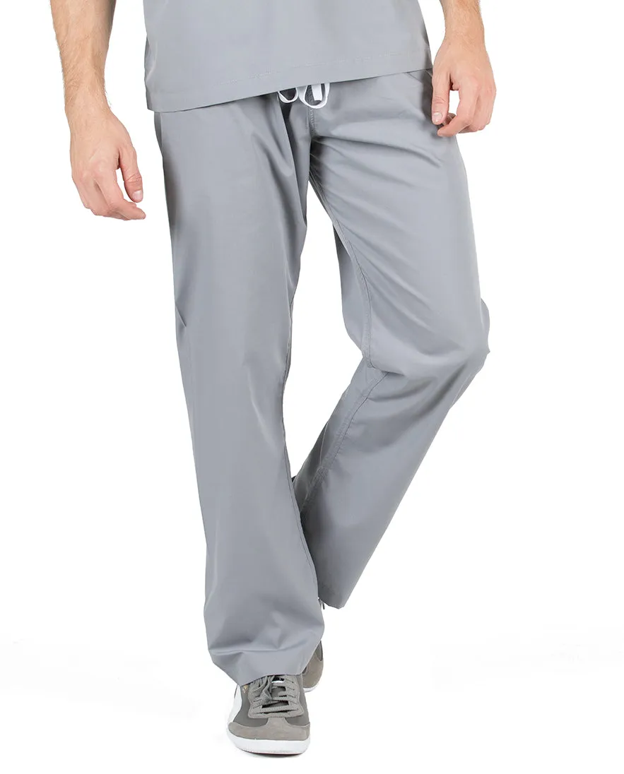 Small Petite Slate Grey David Simple Scrub Pants