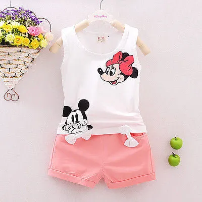 Summer 2PCS Kids Baby Girls Floral Vest Top Shorts Pants Set Clothes Girls Clothing Sets