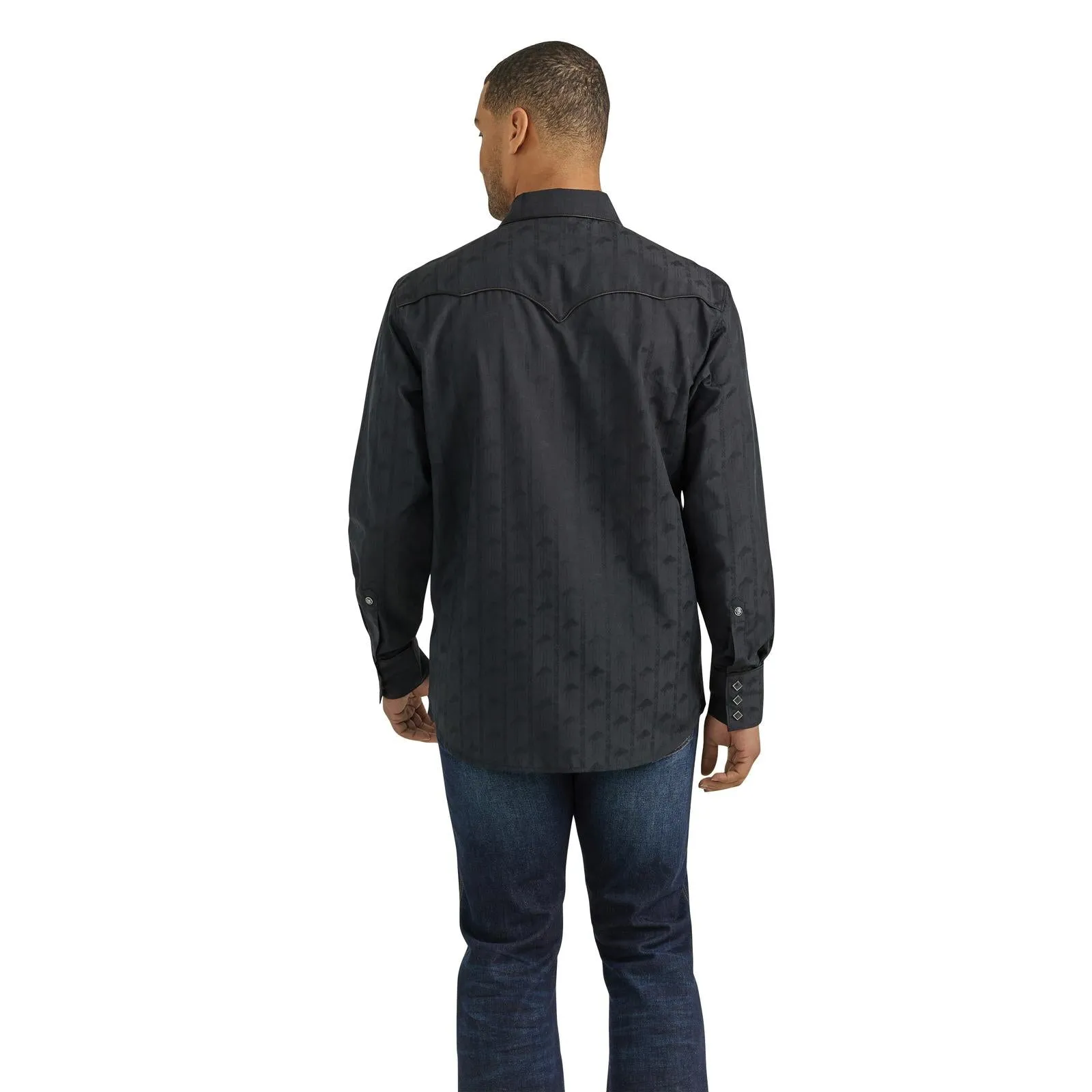 Top Men's SZN (112353223) - Wrangler® Rodeo Ben Long Sleeve Shirt - Black