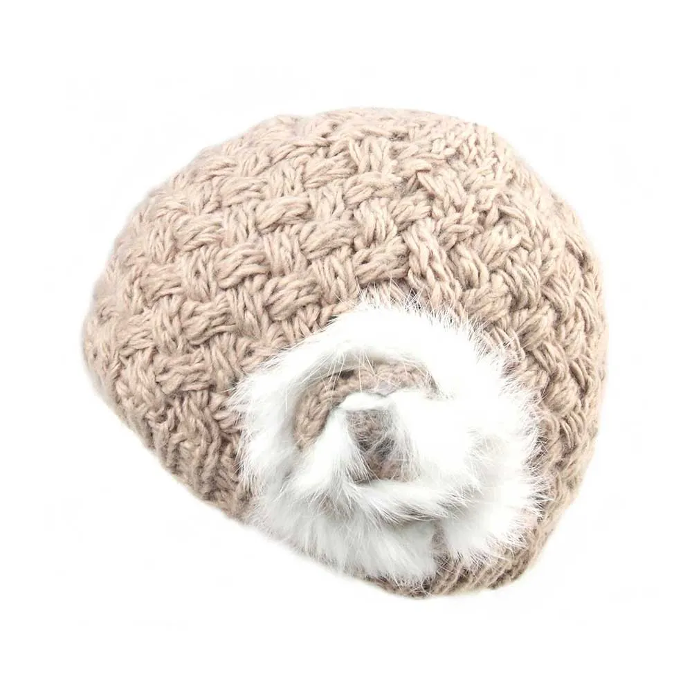 Women's Furry Fashion Knitted Beanie