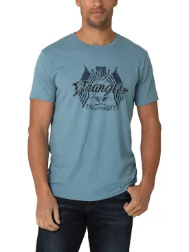 Wrangler Americana Flags Heather Blue T-Shirt for Men