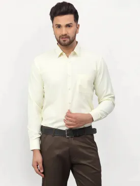 Yellow Men'S Solid Formal Shirts