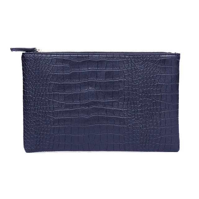 Yogodlns Fashion crocodile grain women's clutch bag leather women envelope bag clutch evening bag female Clutches Handbag