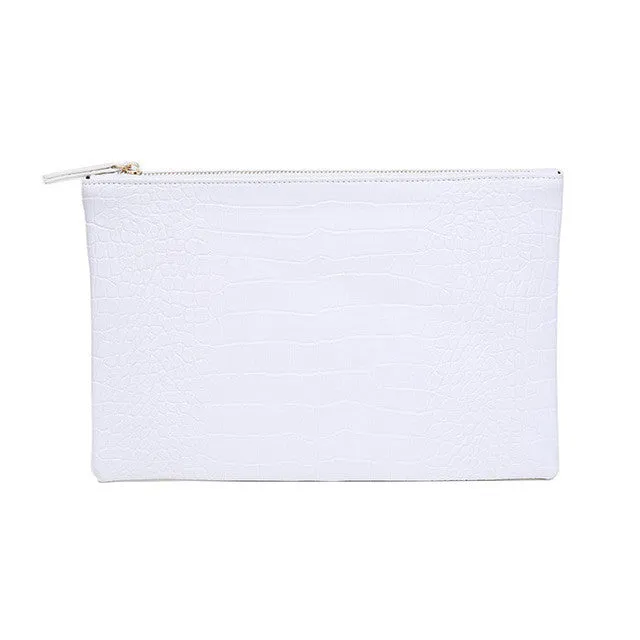 Yogodlns Fashion crocodile grain women's clutch bag leather women envelope bag clutch evening bag female Clutches Handbag